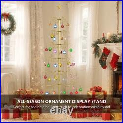 H&ZT 6/7Ft Wrought Iron Christmas Tree Metal Ornament Display Stand HolderHanger