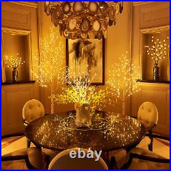 Hairui Lighted Birch Tree Artificial Twig Tree with Lights Christmas Decoration