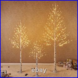 Hairui Lighted Birch Tree Artificial Twig Tree with Lights Christmas Decoration