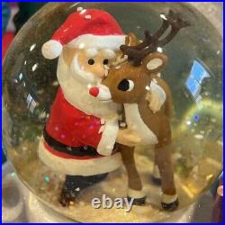 Hallmark Snow Globe XKT1445 Rudolph Red-Nosed Reindeer 50th Anniversary with Box