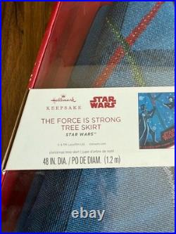 Hallmark Star Wars The Force is Strong Magic Christmas Tree Skirt 48 New
