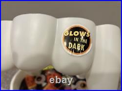 Hallmark Vampire Fangs Halloween Candy Bowl Dish Glow In The Dark Blow Mold New