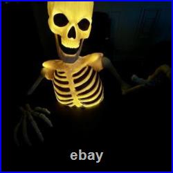 Halloween 2025! Huge Over 7' Skeleton Lighted Ground Breaker Halloween New Prop