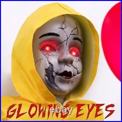 Halloween 4''IT' Georgie Animatronics Prop with Glowing Balloon Yard Decor NEW