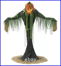 Halloween 7ft Animated Pumpkin Scarecrow with Music and Lights