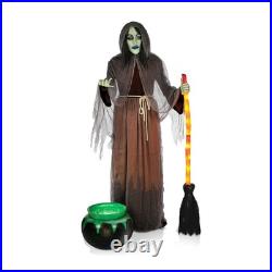 Halloween Animatronic Scary Witch Outdoor Decoration, Sound and Motion Activated