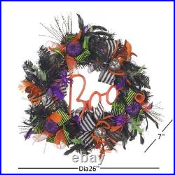 Halloween BOO Wreath 26 Pre-Lit Neon Light Up Décor (2-Pack) Halloween BOO Wreath 26 Pre-Lit Neon Light Up Décor (2-Pack)