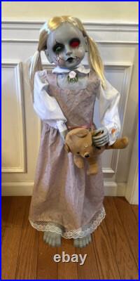 Halloween Classics Animated Scary LED Creepy Haunted Doll 3ft Home Accents Depot