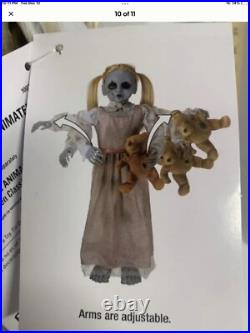 Halloween Classics Animated Scary LED Creepy Haunted Doll 3ft Home Accents Depot
