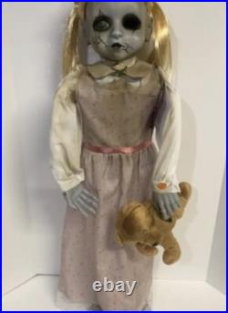 Halloween Classics Animated Scary LED Creepy Haunted Doll 3ft Home Accents Depot