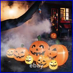Halloween Decorations 7FT Inflatable Pumpkin Family Waterproof with LED Lights
