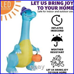 Halloween Decorations Outdoor Inflatables 12FT Dinosaur Witch Hat Pumpkin