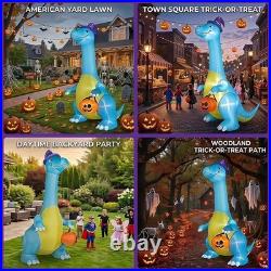 Halloween Decorations Outdoor Inflatables 12FT Dinosaur Witch Hat Pumpkin