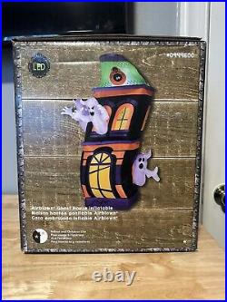 Halloween Gemmy 8ft Lighted Short Circuit Ghost House Airblown Inflatable Video