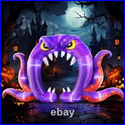 Halloween Inflatable Blow Up Decorations, 16FT Long 8FT Tall Purple Monster O