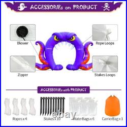 Halloween Inflatable Blow Up Decorations, 16FT Long 8FT Tall Purple Monster O