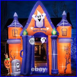 Halloween Inflatables 10FT Castle Haunted House Arch Archway with Ghost Tombs