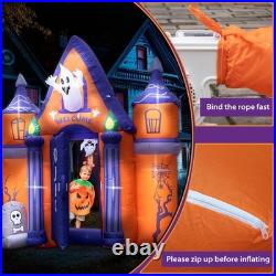 Halloween Inflatables 10FT Castle Haunted House Arch Archway with Ghost Tombs