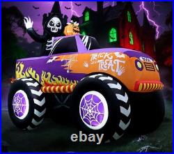 Halloween Inflatables Decorations 8 Ft Long Outdoor Blow Up Monster Skeleton
