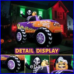 Halloween Inflatables Decorations 8 Ft Long Outdoor Blow Up Monster Skeleton