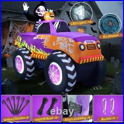 Halloween Inflatables Decorations 8 Ft Long Outdoor Blow Up Monster Skeleton