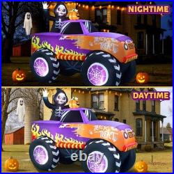 Halloween Inflatables Decorations 8 Ft Long Outdoor Blow Up Monster Skeleton