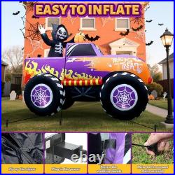 Halloween Inflatables Decorations 8 Ft Long Outdoor Blow Up Monster Skeleton