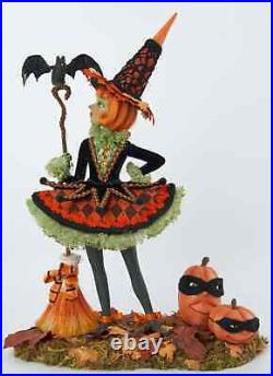 Halloween Katherine's Collection Witch Figure Bat Holiday Home Table Accent NEW