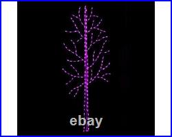 Halloween Outdoor Decorations Purple 72 Large LED Lighted Spooky Tree