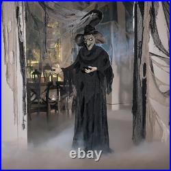 Halloween Outdoor Witch Scary Prop Decoration Haunted Figurine Light-Up Eyes