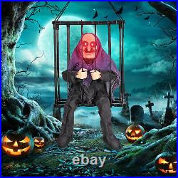 Halloween Prisoner Decor Scary Cage Prisoner Caged Jail Screaming vividly