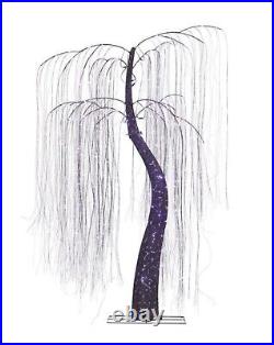 Halloween Purple Willow Tree 7ft Led 2022 Home Accents Home Depot Yard Decor