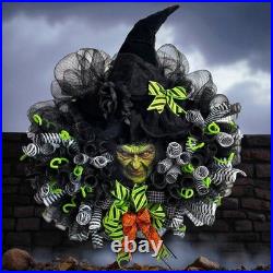 Halloween Witch Wreath Festive Witch's Face Designer Wreath Best Seller Halloween Witch Wreath Festive Witch's Face Designer Wreath Best Seller