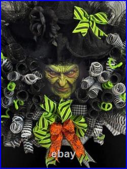 Halloween Witch Wreath Festive Witch's Face Designer Wreath Best Seller Halloween Witch Wreath Festive Witch's Face Designer Wreath Best Seller