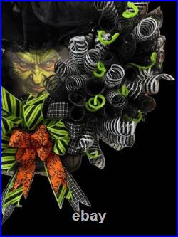Halloween Witch Wreath Festive Witch's Face Designer Wreath Best Seller Halloween Witch Wreath Festive Witch's Face Designer Wreath Best Seller