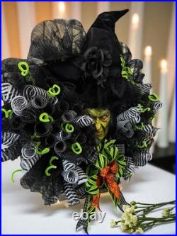 Halloween Witch Wreath Festive Witch's Face Designer Wreath Best Seller Halloween Witch Wreath Festive Witch's Face Designer Wreath Best Seller