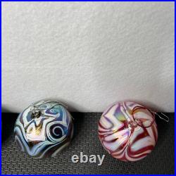 Hand Blown Glass Ornaments Set of 4 Decorative Holiday Tree Ornaments