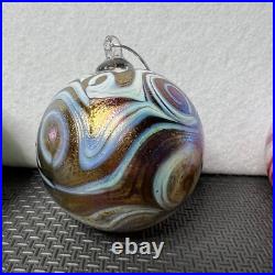 Hand Blown Glass Ornaments Set of 4 Decorative Holiday Tree Ornaments