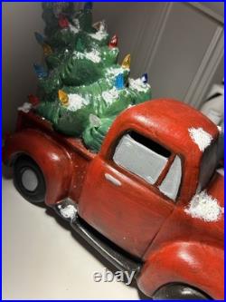 Hand Painted Light Up Christmas Truck Decoration Hand Painted Light Up Christmas Truck Decoration