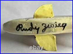 Hand Painted Wooden Fishing Lure 6. Signed Rudy Zweig