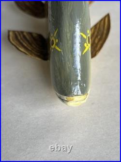 Hand Painted Wooden Fishing Lure 6. Signed Rudy Zweig