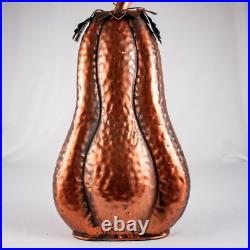 Handcraft Autumn Green Copper Swirling Stem Metal Pumpkins Yard Decoration