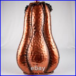 Handcraft Autumn Green Copper Swirling Stem Metal Pumpkins Yard Decoration