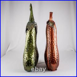 Handcraft Autumn Green Copper Swirling Stem Metal Pumpkins Yard Decoration Handcraft Autumn Green Copper Swirling Stem Metal Pumpkins Yard Decoration