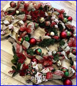 Handcrafted Decorative Pre-lit Festive Christmas Garland-28 feet long
