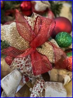 Handcrafted Decorative Pre-lit Festive Christmas Garland-28 feet long