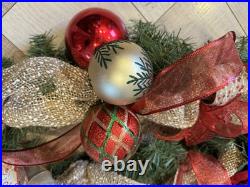 Handcrafted Decorative Pre-lit Festive Christmas Garland-28 feet long