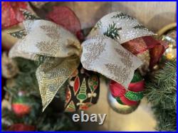 Handcrafted Decorative Pre-lit Festive Christmas Garland-28 feet long