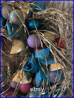 Handmade 25 Door Wreath Christmas Holiday Multicolored Vintage New Ornaments