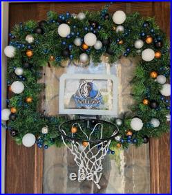 Handmade Custom Dallas Mavericks SKILZ Basketball Hoop Holiday Wreath